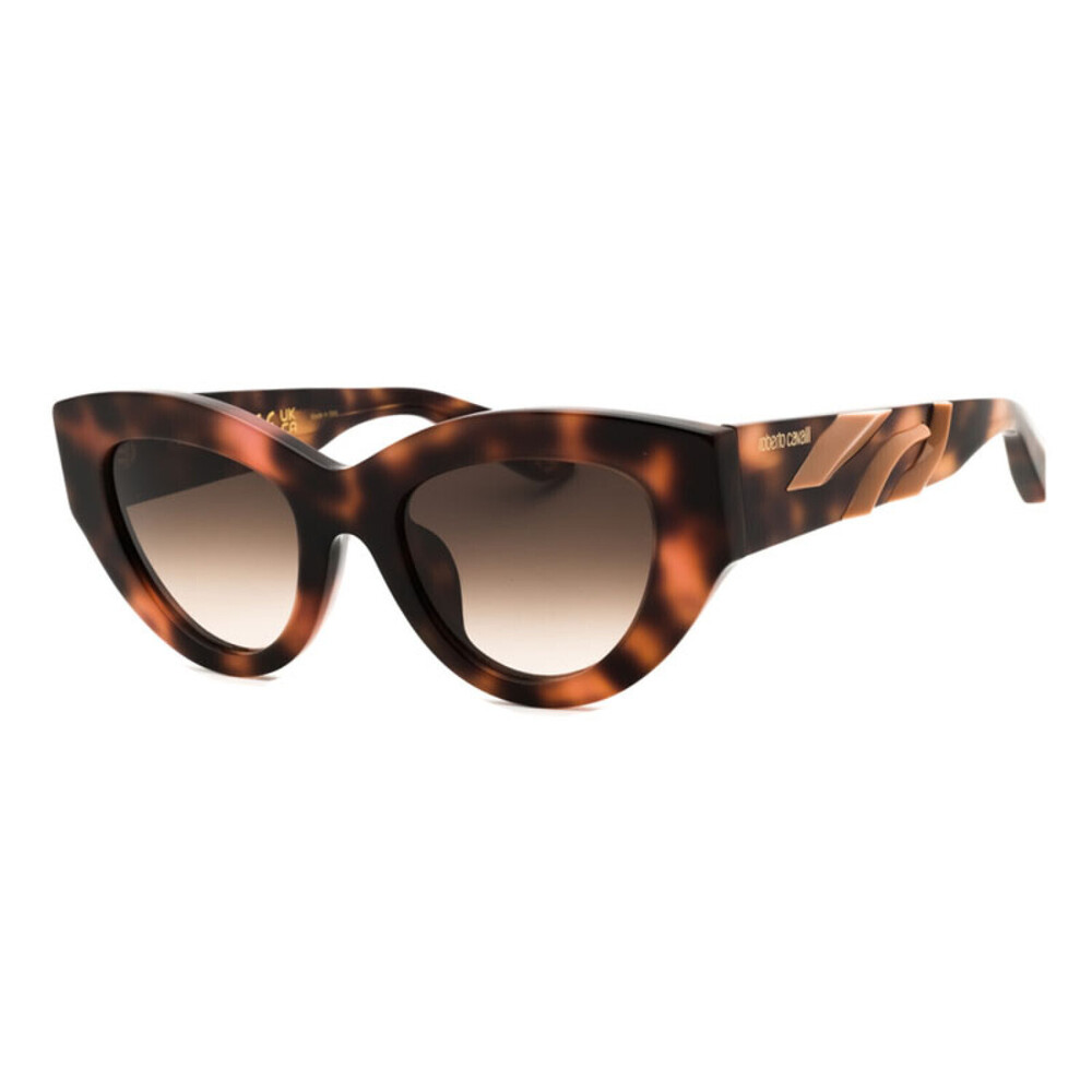 NEW Roberto Cavalli SRC009M 02BV Shiny Dark Havana Sunglasses Authentic